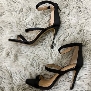 EXPRESS Satin Ankle Strappy High Heel Sandal